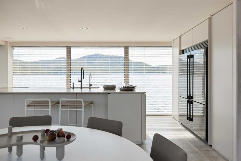 modern kitchen on houseboat