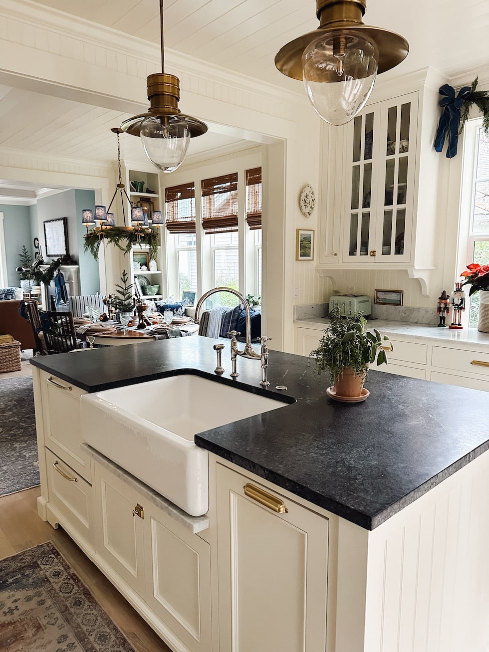 The Story of Our English-Inspired Cottage Kitchen at Christmas