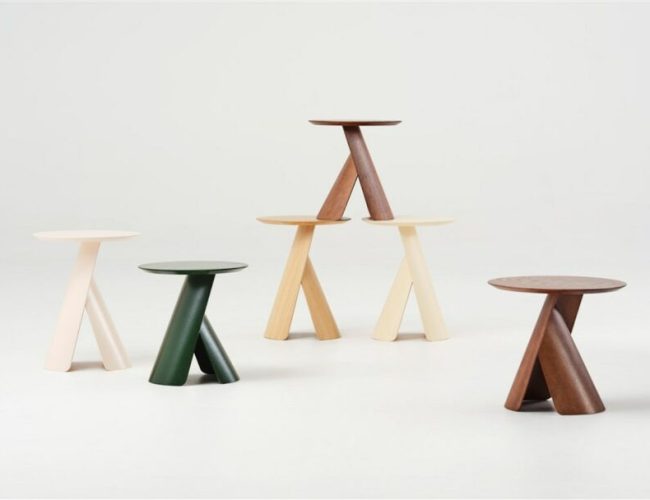 The Hito Table Recalls the Nostalgia of Stacked Playing Cards